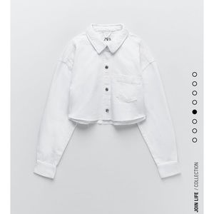 Cropped White Zara Jacket